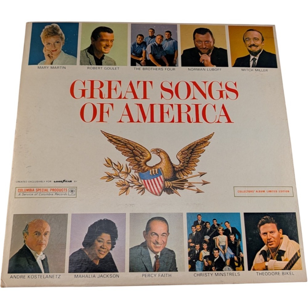 Great Songs of America LP (1967 Goodyear Mono CSP 133) VG/VG